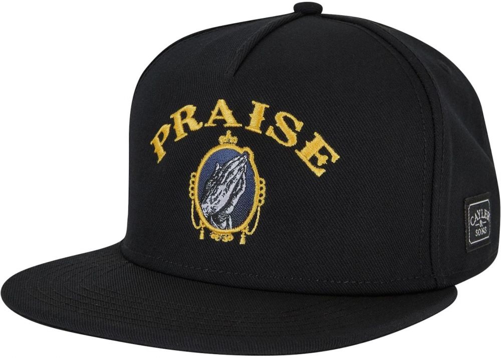 Cayler & Sons Čiapka 'Praise the Chronic'  modrosivá / zlatá žltá / čierna / biela