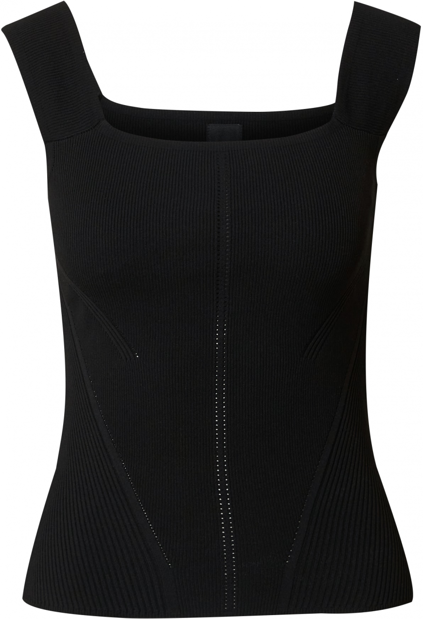 River Island Vyšívaný top  čierna