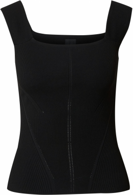 River Island Vyšívaný top  čierna