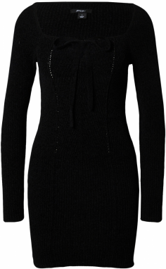 Nasty Gal Pletené šaty 'Chenille'  čierna