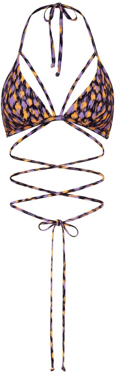LSCN by LASCANA Bikinový top 'Lavista'  fialová / oranžová / čierna