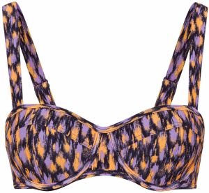 LSCN by LASCANA Bikinový top 'Lavista'  fialová / oranžová / čierna