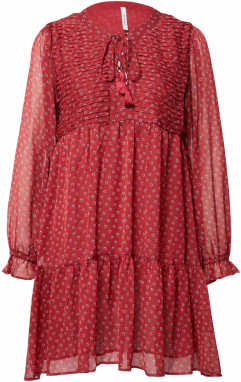 Pepe Jeans Šaty 'Eleonora'  bordová / vínovo červená / biela
