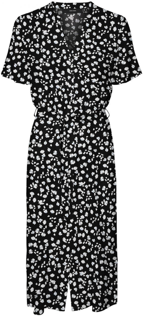 VERO MODA Košeľové šaty 'Vica'  svetlomodrá / čierna / biela