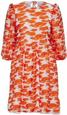 SELECTED FEMME Šaty  oranžová / biela