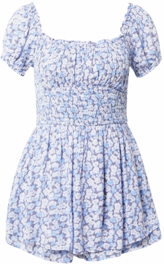 HOLLISTER Letné šaty 'EMEA'  dymovo modrá / pastelovo modrá / svetlomodrá / biela