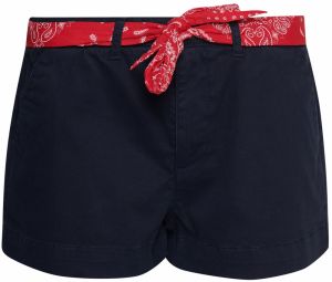 Superdry Chino nohavice  námornícka modrá / jasne červená / šedobiela