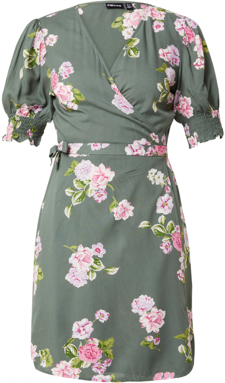 PIECES Šaty 'TALA'  kaki / jablková / svetloružová / biela