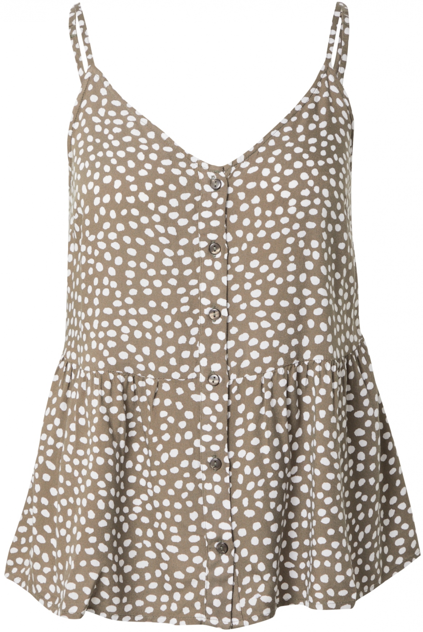 PIECES Blúzka 'TALA'  olivová / biela