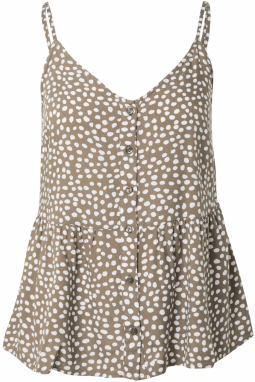 PIECES Blúzka 'TALA'  olivová / biela