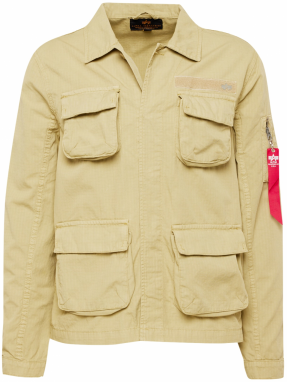 ALPHA INDUSTRIES Prechodná bunda  kaki / červená / biela