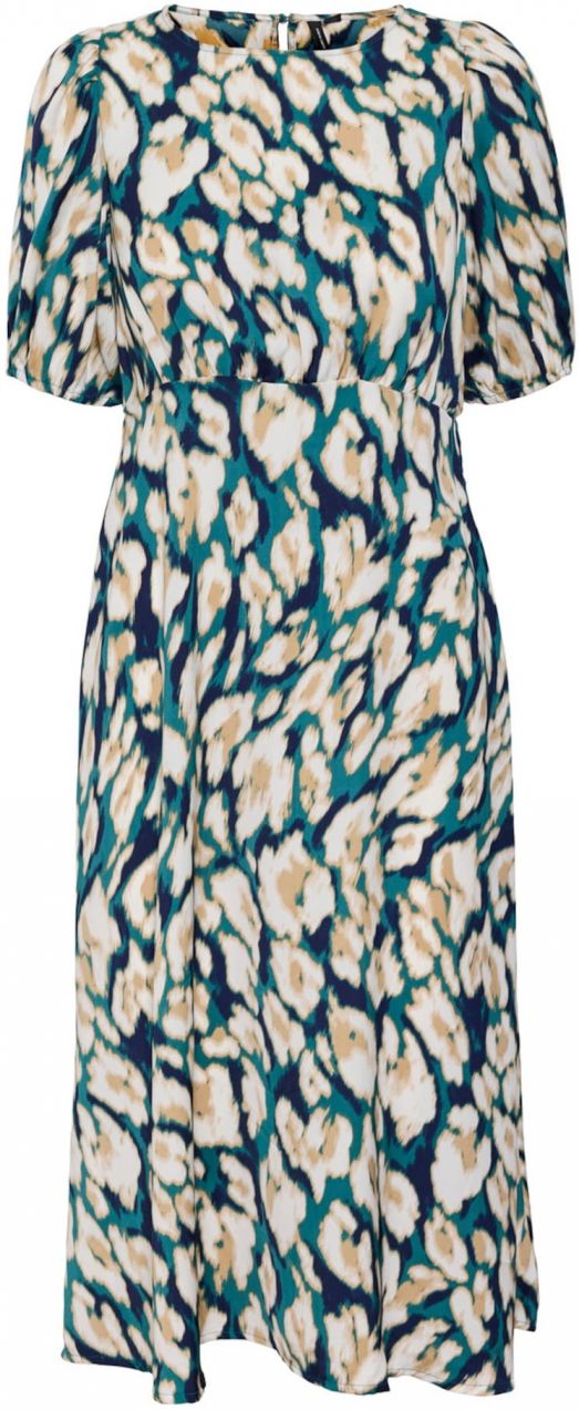 VERO MODA Košeľové šaty 'Alex'  béžová / tmavomodrá / zelená / biela