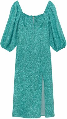 Pull&Bear Šaty  svetlosivá / smaragdová