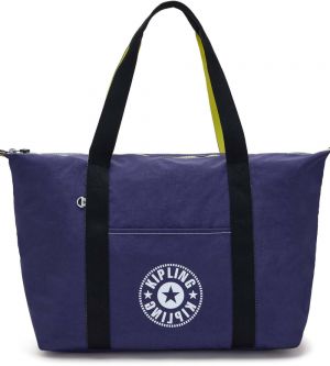 KIPLING Shopper 'ART M LITE'  tmavomodrá / biela