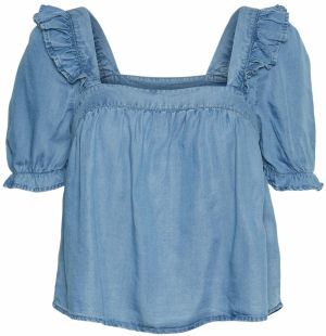 VERO MODA Tričko 'HARPER'  modrá denim