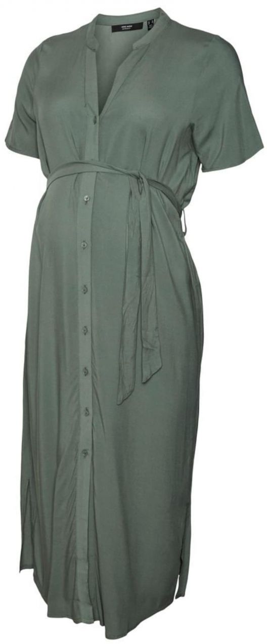 Vero Moda Maternity Košeľové šaty 'VICA'  zelená