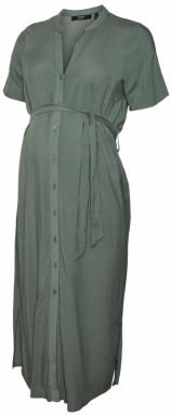 Vero Moda Maternity Košeľové šaty 'VICA'  zelená