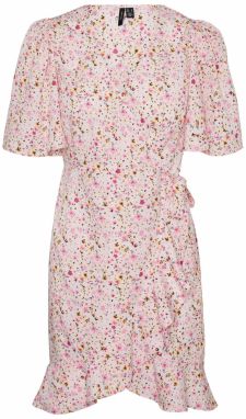 VERO MODA Šaty 'Emma'  modrosivá / fuksia / ružová / čierna