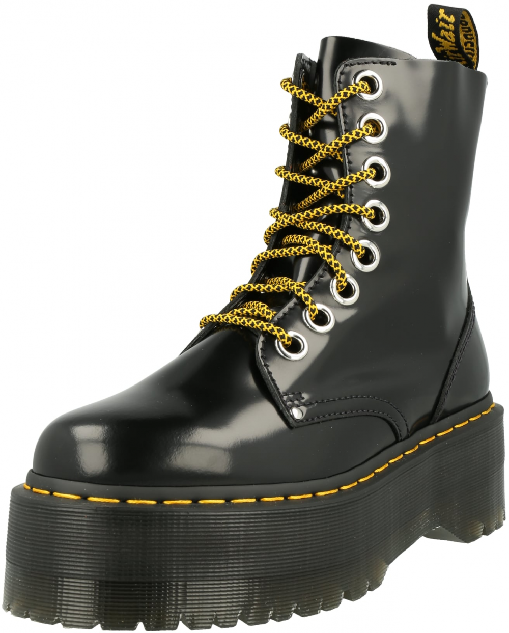 Dr. Martens Šnurovacie členkové čižmy 'Max'  tmavožltá / čierna
