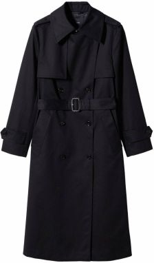 MANGO Prechodný kabát  čierna