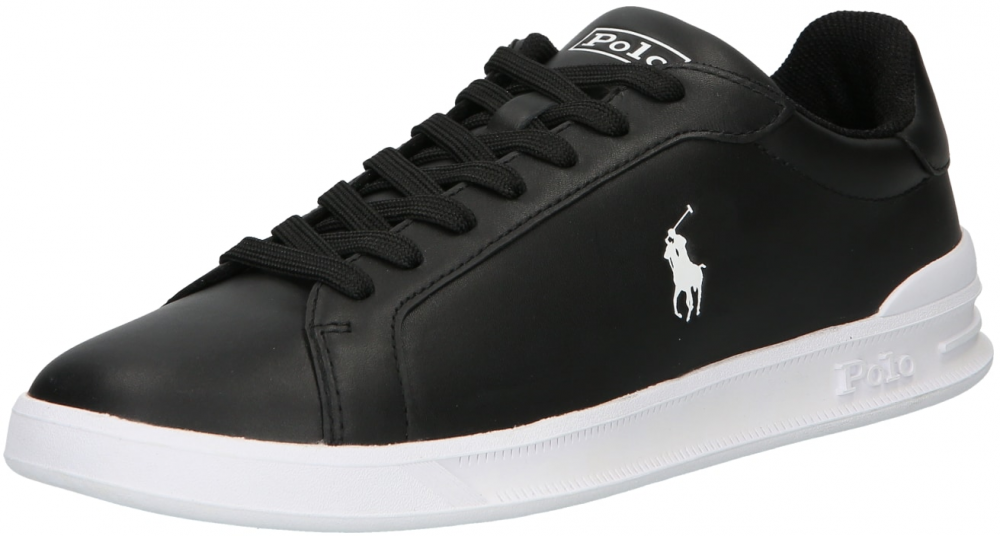 Polo Ralph Lauren Nízke tenisky 'HRT CT II-SNEAKERS-HIGH TOP LA'  čierna / biela