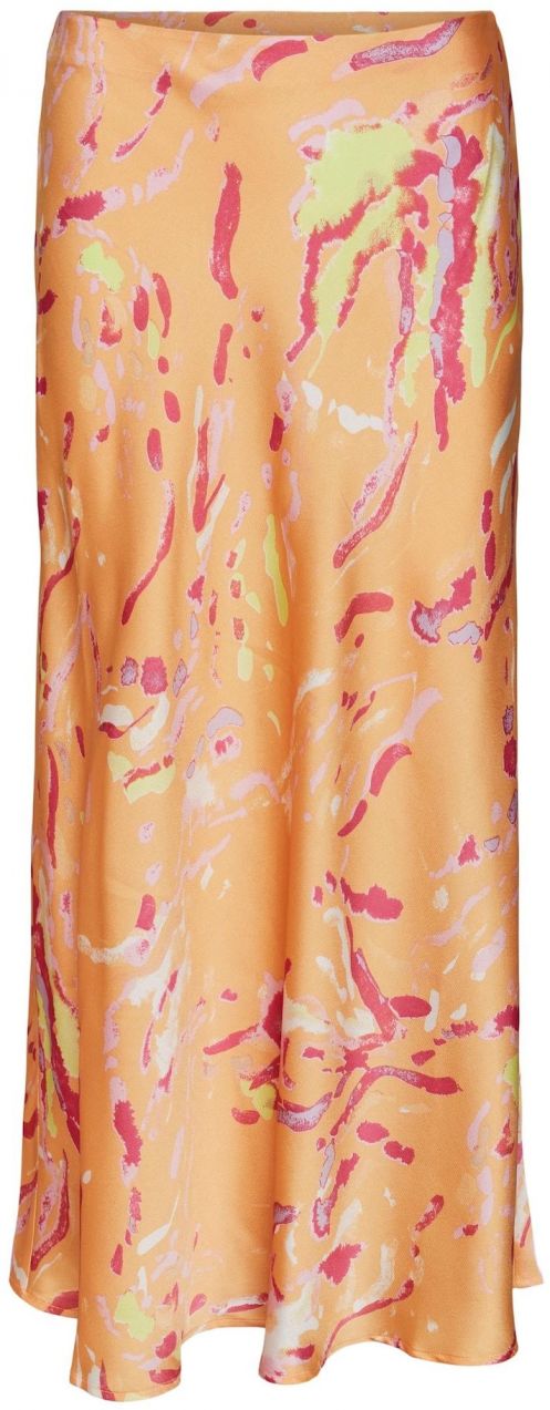 VERO MODA Sukňa 'HEART OLI'  svetložltá / pastelovo fialová / svetlooranžová / fuksia