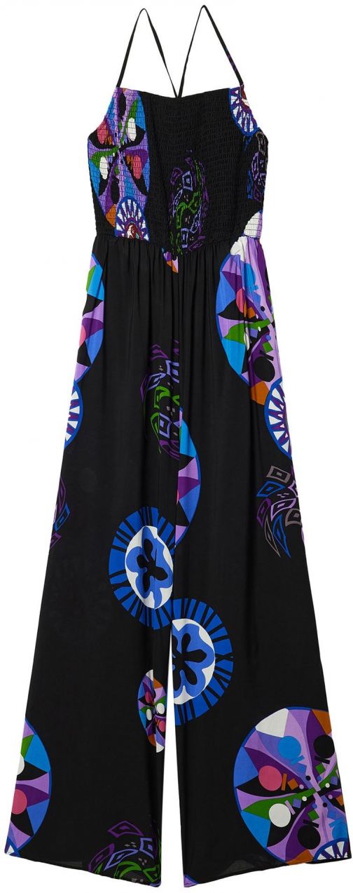 Desigual Overal 'Moon Black'  modrá / fialová / čierna / biela