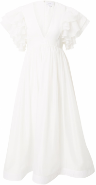 Coast Šaty 'Ivory Mega Ruffle Full Skirted Dress'  šedobiela