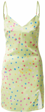 GLAMOROUS Letné šaty  modrá / zlatá žltá / trstinová / svetlofialová