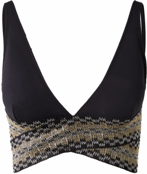 River Island Bikinový top  svetložltá / čierna / biela