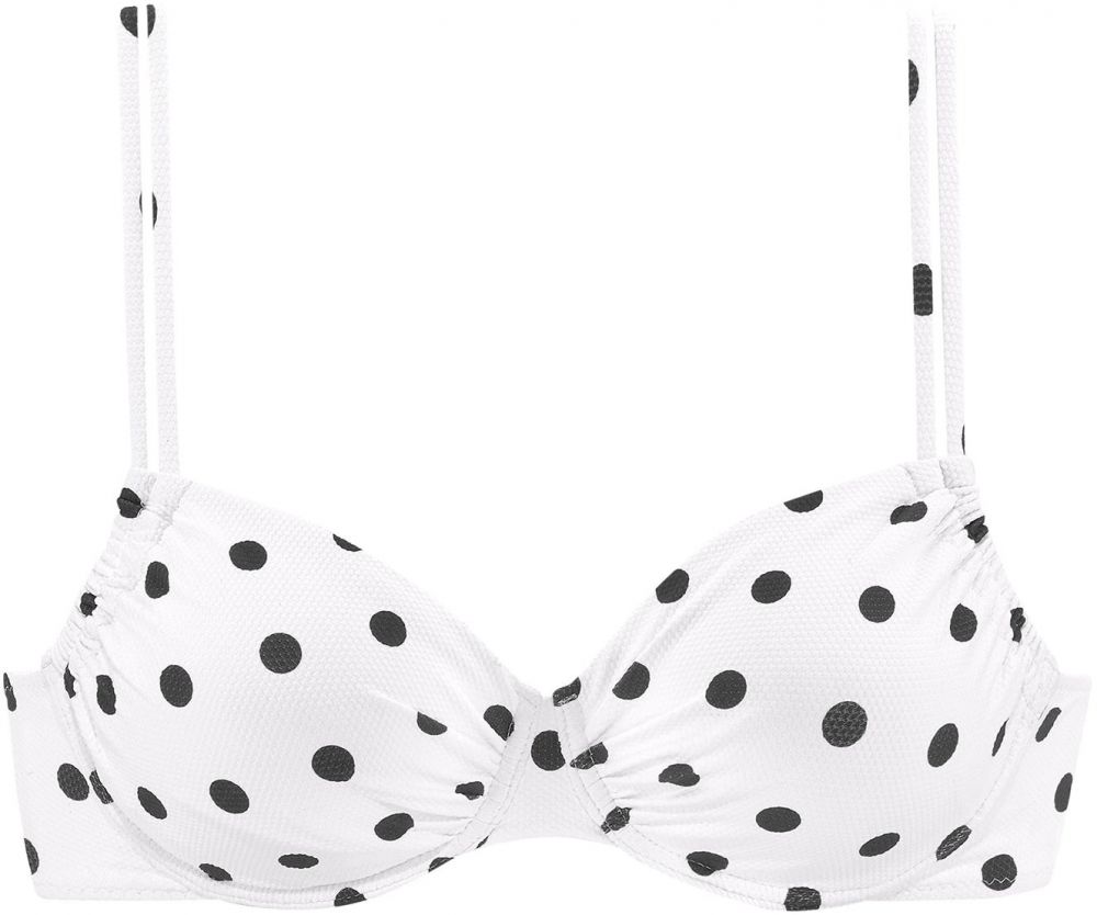 LASCANA Bikinový top  čierna / biela