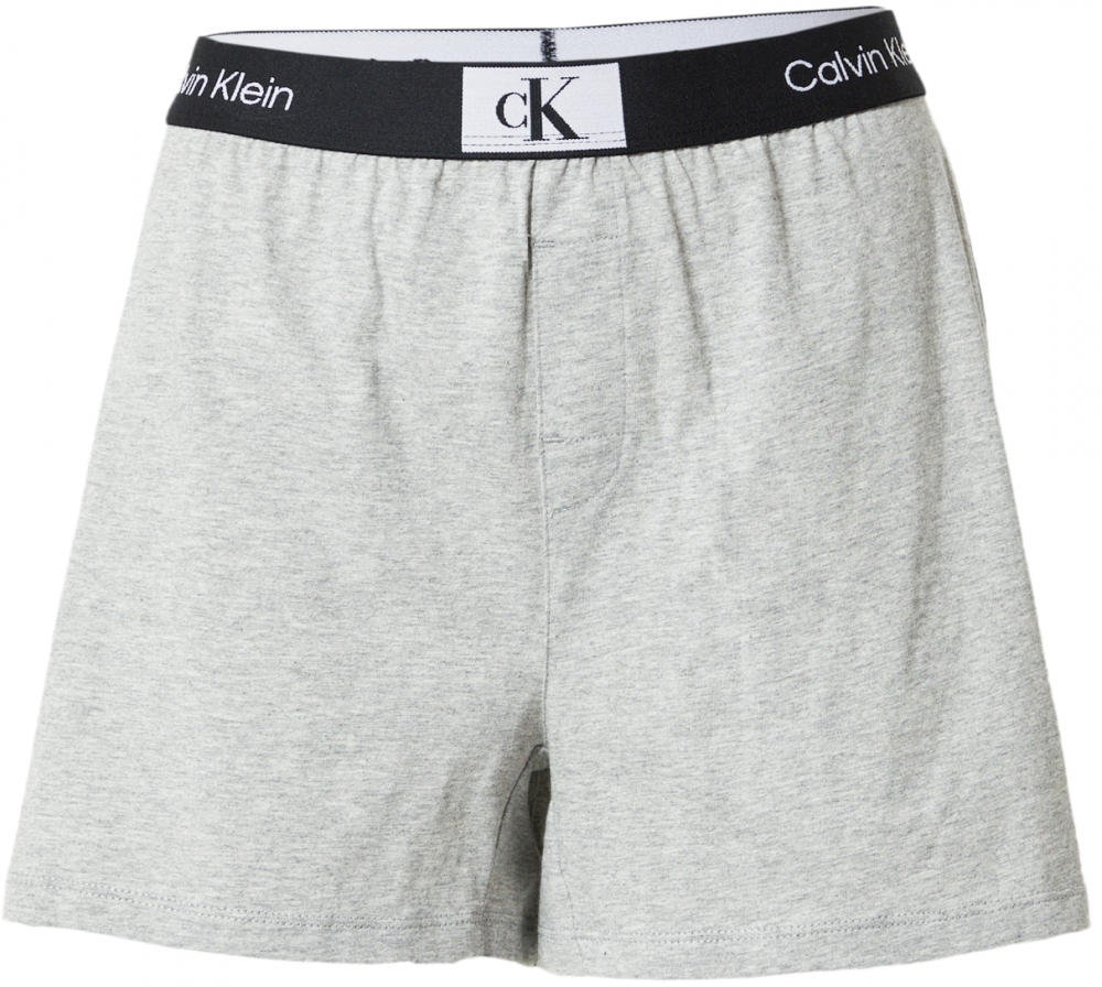 Calvin Klein Underwear Pyžamové nohavice  sivá melírovaná / čierna / biela