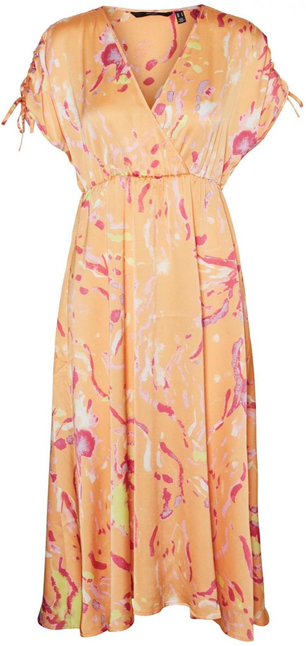 VERO MODA Šaty 'Heart Oli'  pastelovo žltá / oranžová / ružová / ružová