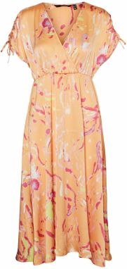 VERO MODA Šaty 'Heart Oli'  pastelovo žltá / oranžová / ružová / ružová