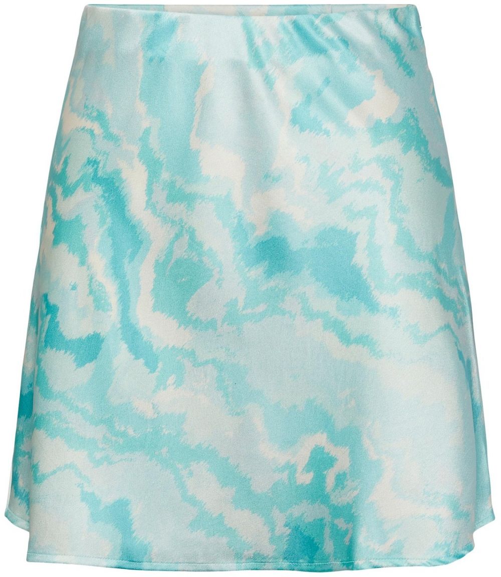 PIECES Sukňa 'KERRA'  tyrkysová / pastelovo modrá / šedobiela