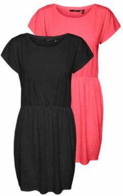 VERO MODA Šaty 'LUNA'  ružová / čierna
