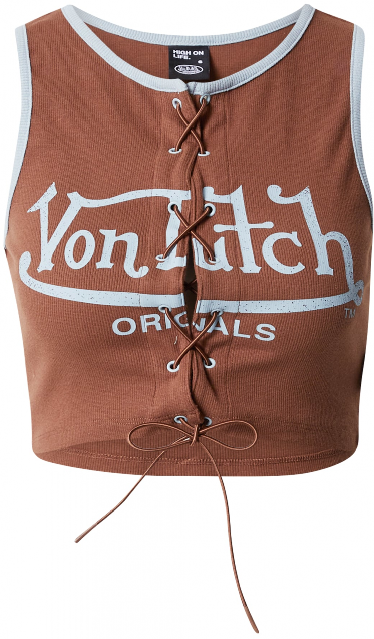 Von Dutch Originals Top 'Sunny'  svetlomodrá / gaštanová