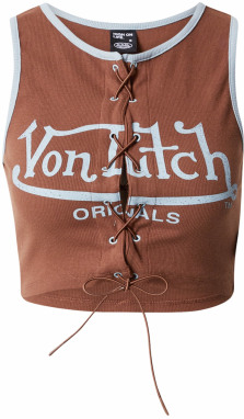Von Dutch Originals Top 'Sunny'  svetlomodrá / gaštanová