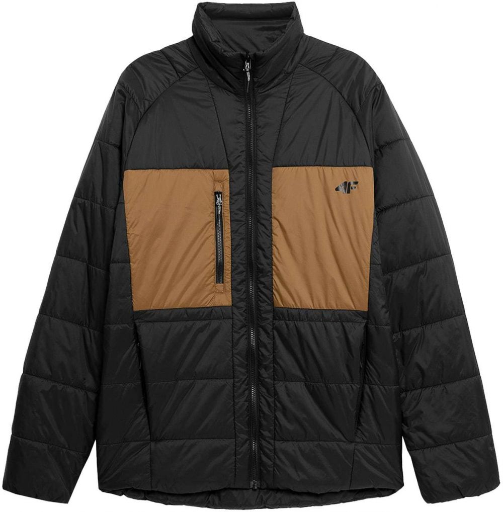 4F Outdoorová bunda  farba ťavej srsti / čierna