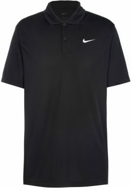 NIKE Funkčné tričko 'Court DF'  čierna / biela