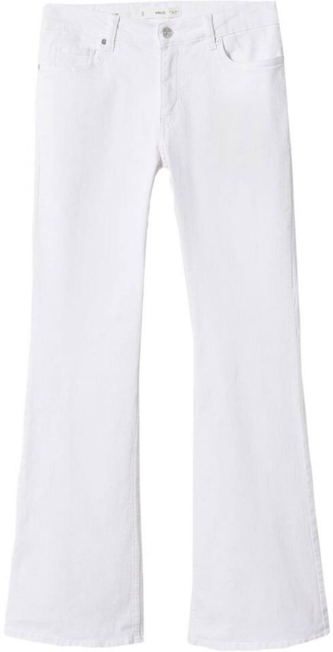 MANGO Džínsy  biela