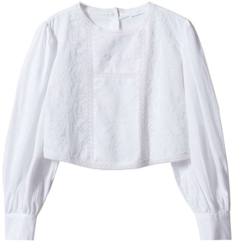 MANGO Blúzka 'Closed'  biela