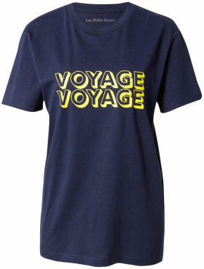 Les Petits Basics Tričko 'Voyage'  námornícka modrá / žltá