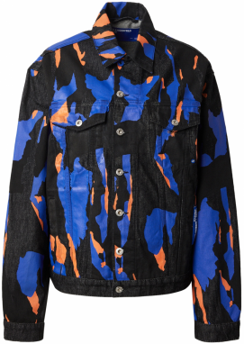 KARL LAGERFELD JEANS Prechodná bunda  kráľovská modrá / oranžová / čierna / biela