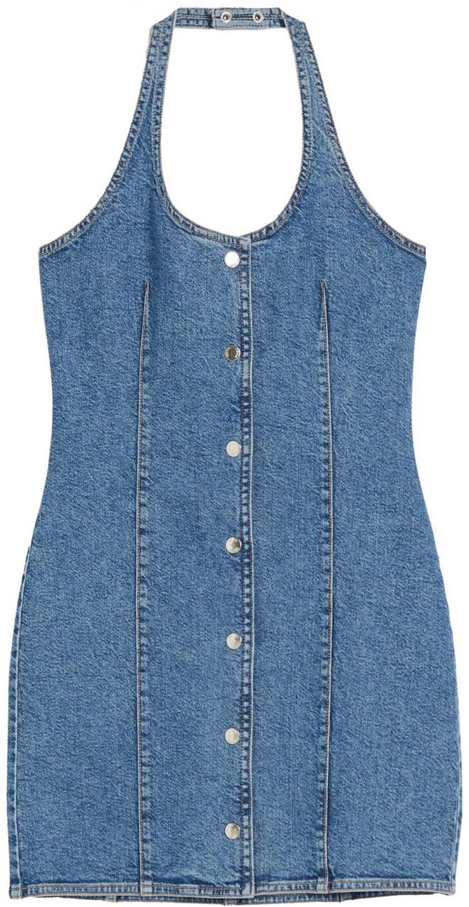 Bershka Šaty  modrá denim
