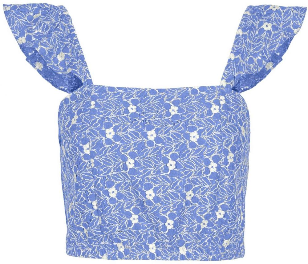 VERO MODA Blúzka 'SONEY'  modrá / biela
