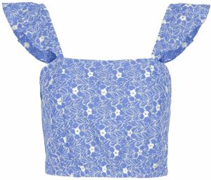 VERO MODA Blúzka 'SONEY'  modrá / biela