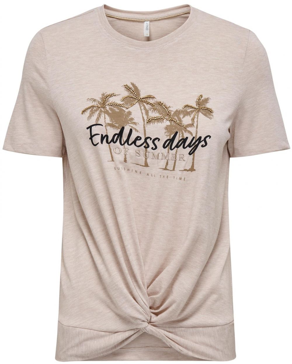 ONLY Tričko 'PALMIE'  nebielená / bronzová / čierna