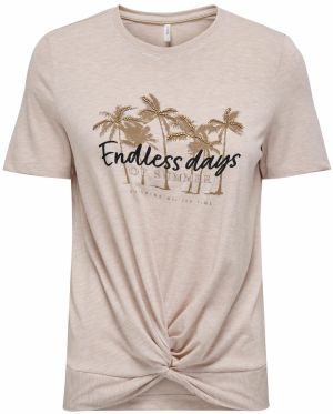 ONLY Tričko 'PALMIE'  nebielená / bronzová / čierna