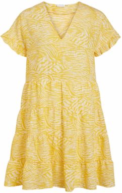 VILA Letné šaty 'LIMIA EVA'  žltá / biela